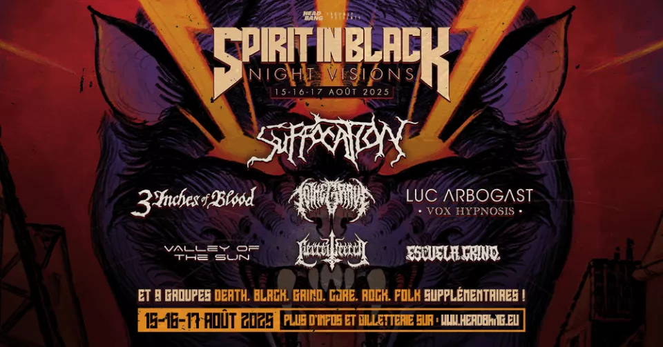 Festival metal Spirit in Black les 15-16-17 août 2025 en Alsace