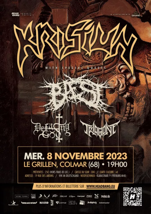 Krisiun en concert à Colmar en 2023