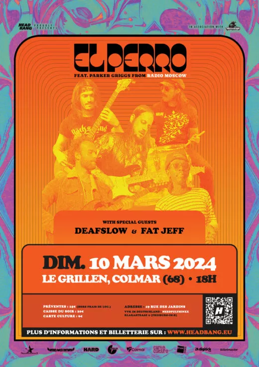 Affiche du concert de El Perro au Grillen de Colmar le 10 mars 2024