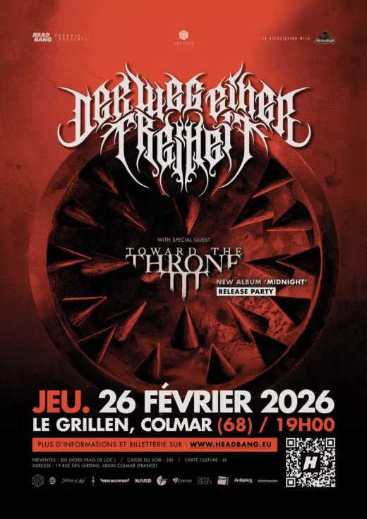 affiche du concert de Der Weg Einer Freiheit et Toward The Throne à Colmar le 26 février 2026