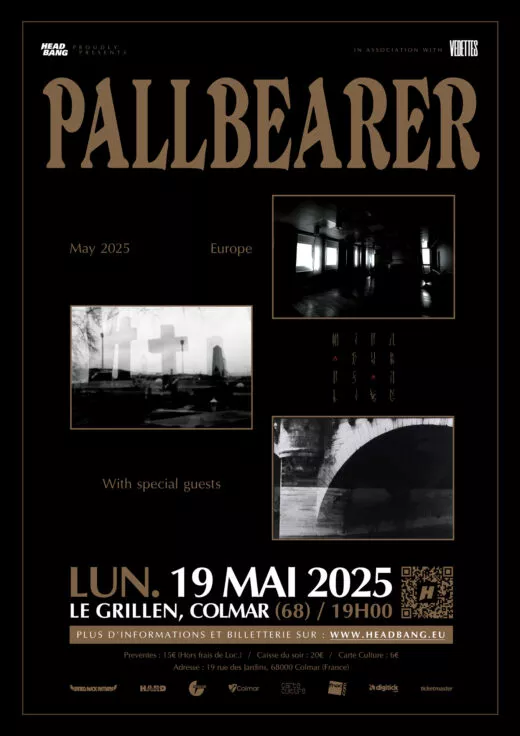 Affiche du concert de Pallbearer au Grillen de Colmar le 19 mai 2025